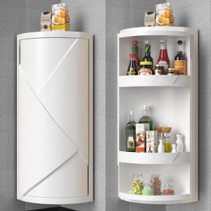360° Rotating Multi-Functional Wall-Mounted Storage Rack with Waterproof Cover